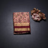 Semi Mysore Silk Peach Floral Printed Saree