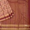 Semi Mysore Silk Peach Floral Printed Saree