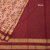 Semi Mysore Silk Peach Floral Printed Saree