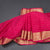 Semi Mysore Silk Rani Pink Zari Stripes Saree
