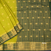 Semi Mysore Silk Parrot Green Zari Worked Saree 02