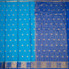 Semi Mysore Silk Azure Blue Zari Worked Saree 02