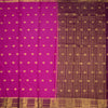 Semi Mysore Silk Rani Pink Zari Worked Saree