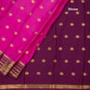 Semi Mysore Silk Rani Pink Zari Worked Saree