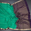 Semi Mysore Silk Jade Green Zari Worked Saree
