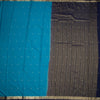 Semi Mysore Silk Peacock Blue Zari Worked Saree