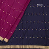 Semi Mysore Silk Wine Zari Worked Saree
