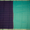 Semi Mysore Silk Navy Blue Zari Worked Saree