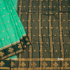 Semi Mysore Silk Mint Green Zari Worked Saree