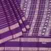 Semi Mysore Silk Purple Zari Stripes Saree