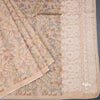 Semi Raw Silk Light Brown Floral Printed Saree 03