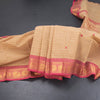Chettinad Cotton Sandal Checked Saree