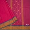 Chettinad Cotton Hot Pink Thread Embossed Saree