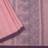 Chettinad Cotton Light Pink Thread Embossed Saree