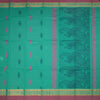 Chettinad Cotton Mint Green Thread Embossed Saree