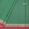 Chettinad Cotton Teal Green Thread Embossed Saree