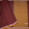 Chettinad Cotton Maroon Thread Embossed Saree