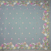 Organza Mint Green Floral Thread Embroidered Saree