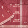 Semi Silk Maroon Zari Worked Saree