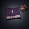 Semi Silk Dark Purple Zari Worked Saree
