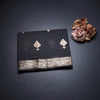 Semi Silk Black Zari Worked Saree