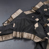 Semi Silk Black Zari Worked Saree