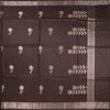 Semi Silk Dark Brown Zari Worked Saree