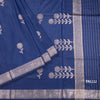 Semi Silk Dark Blue Zari Worked Saree