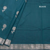 Semi Silk Teal Green Zari Worked Saree