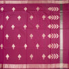 Semi Silk Dark Pink Zari Worked Saree 02