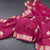 Semi Silk Dark Pink Zari Worked Saree 02