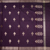 Semi Silk Dark Purple Zari Worked Saree 02