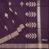 Semi Silk Dark Purple Zari Worked Saree 02