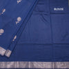 Semi Silk Dark Blue Zari Worked Saree 02