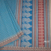 Chanderi Cotton Blue Printed Saree 03