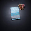 Chanderi Cotton Light Blue Printed Saree 02