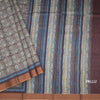 Chanderi Cotton Dark Brown Printed Saree
