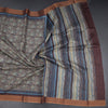 Chanderi Cotton Dark Brown Printed Saree