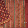 Chanderi Cotton Maroon Printed Saree 04