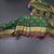 Chanderi Cotton Dark Green Printed Saree