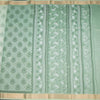Chanderi Cotton Light Green Printed Saree 04