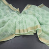 Chanderi Cotton Light Green Printed Saree 04