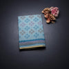 Chanderi Cotton Light Blue Printed Saree 03
