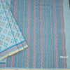 Chanderi Cotton Light Blue Printed Saree 03