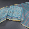 Chanderi Cotton Light Blue Printed Saree 03
