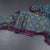 Chanderi Cotton Peacock Blue Printed Saree