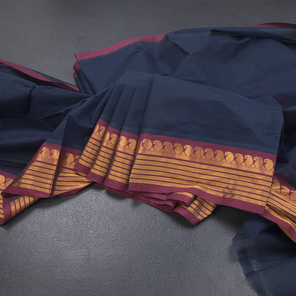 KTSR41973-Venkatagiri-Cotton-Navy-Blue-Zari-Worked-Saree-main