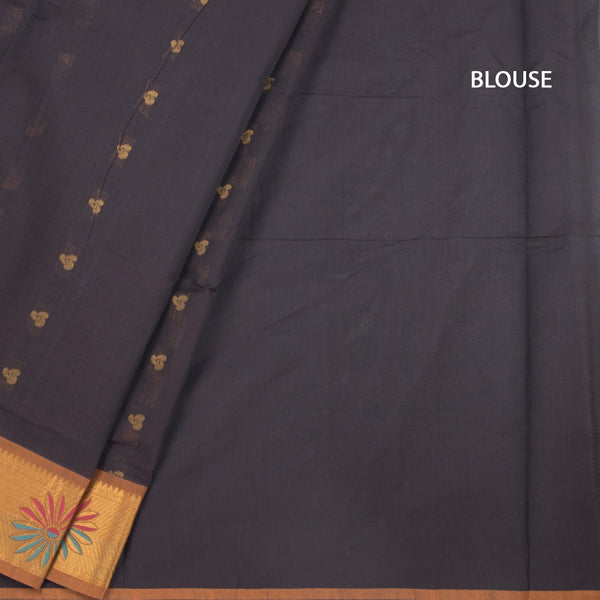 KTSR41974-4-Venkatagiri-Cotton-Dark-Brown-Zari-Worked-Saree-blouse