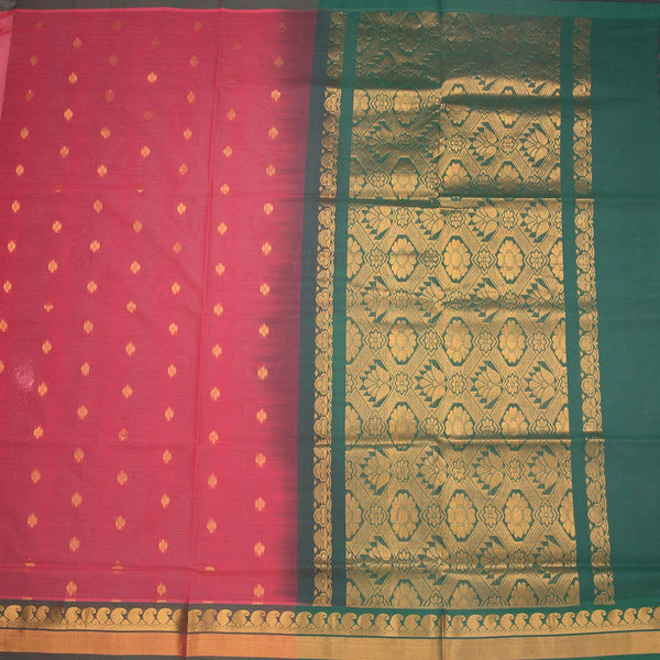 KTSR41980-2-Venkatagiri-Cotton-Fiery-Rose-Pink-Zari-Worked-Saree-full-veiw