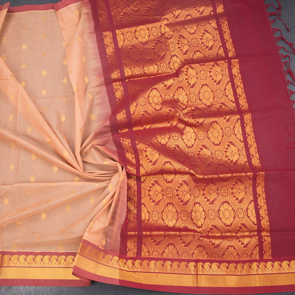 KTSR41981-5-Venkatagiri-Cotton-Peach-Zari-Worked-Saree-crush
